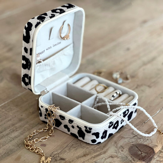 Leopard Print Jewellery Box With Hidden Message