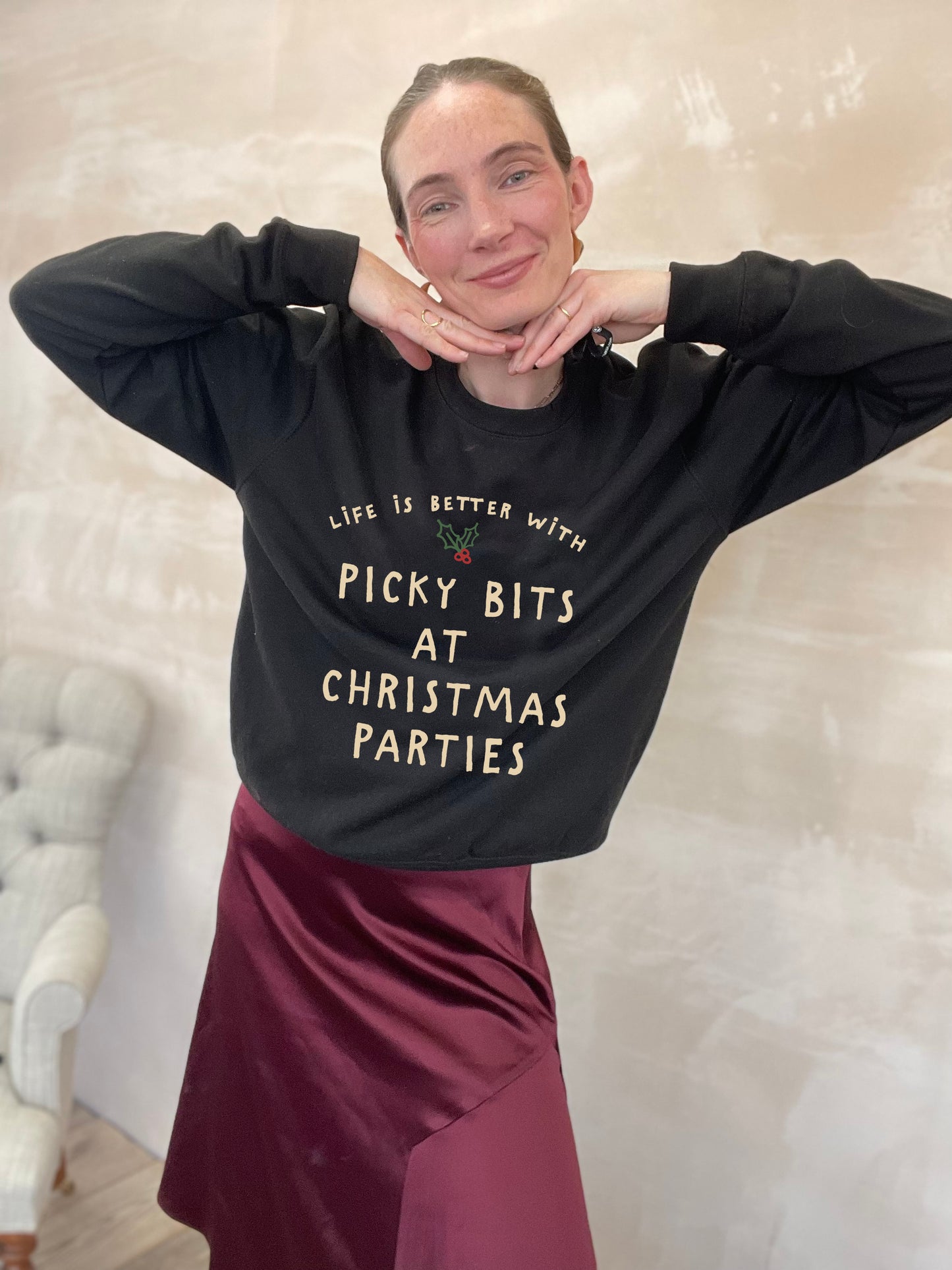 Life is better at christmas personalised jumper