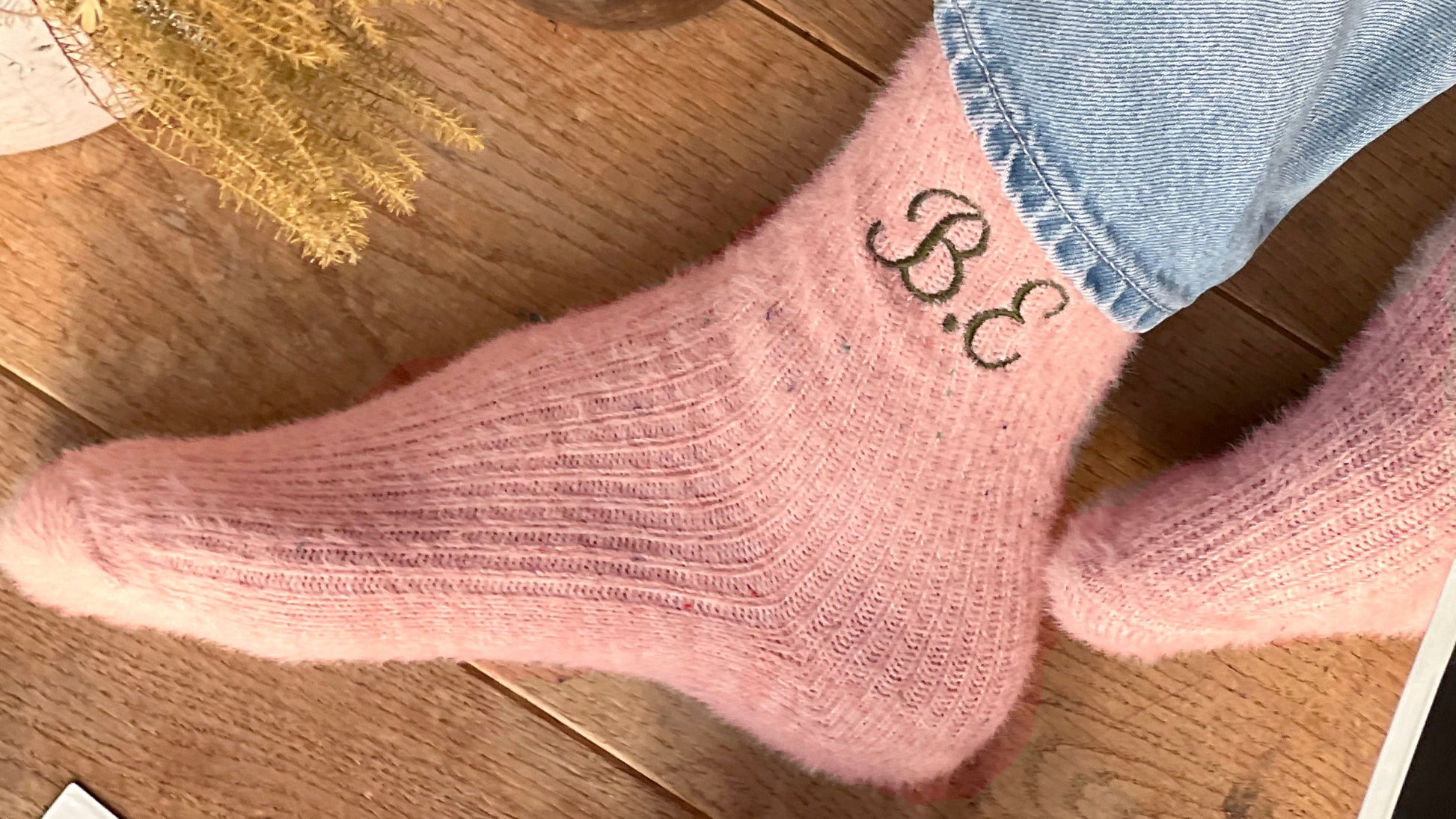 LUXURY WOMEN'S MONOGRAM SOCKS IN PINK 