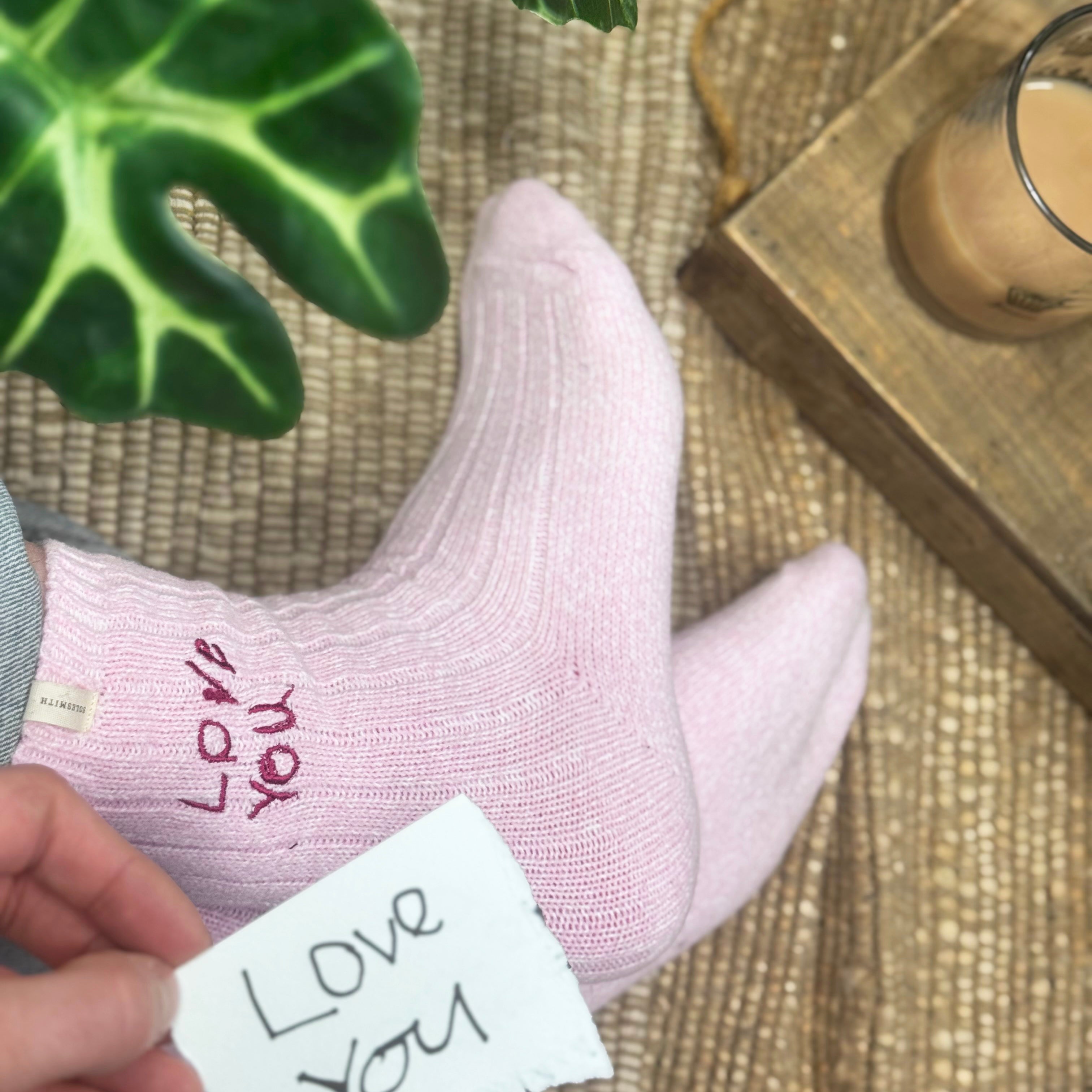 Handwriting Message Snug Socks – Solesmith