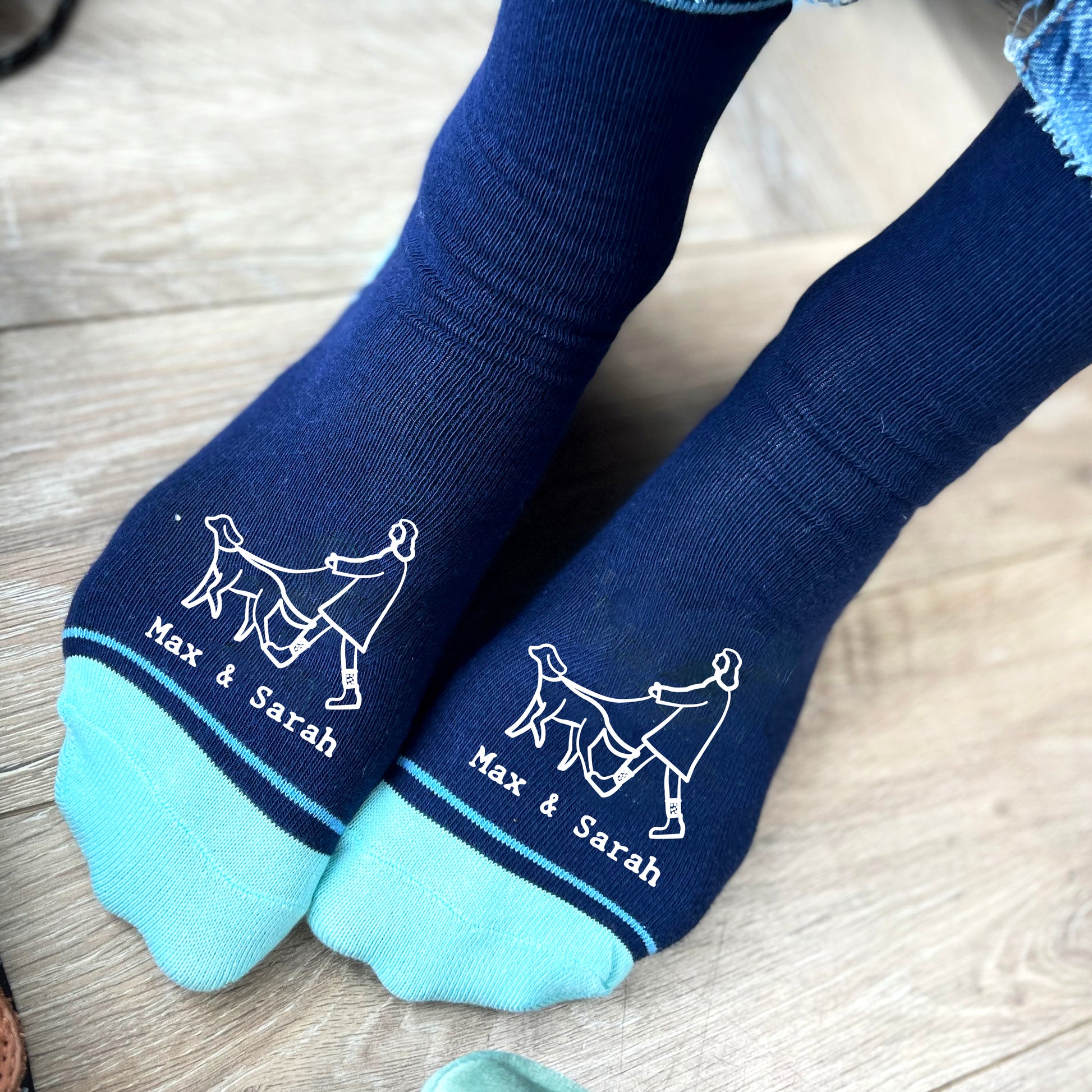 Embroidered Personalised Walking Socks 