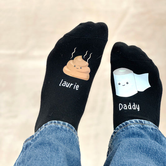 Me and You Personalised Poo Socks