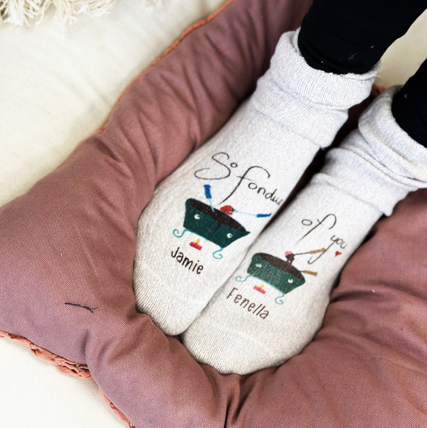 Personalised Fondue You Snug Socks