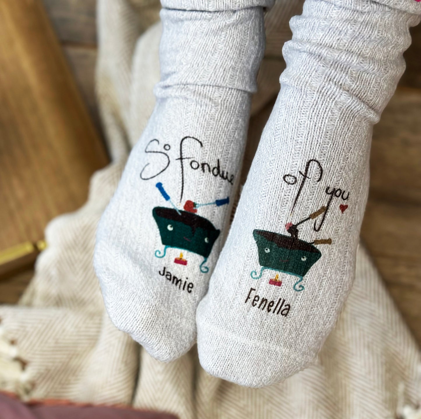 Personalised Fondue You Snug Socks