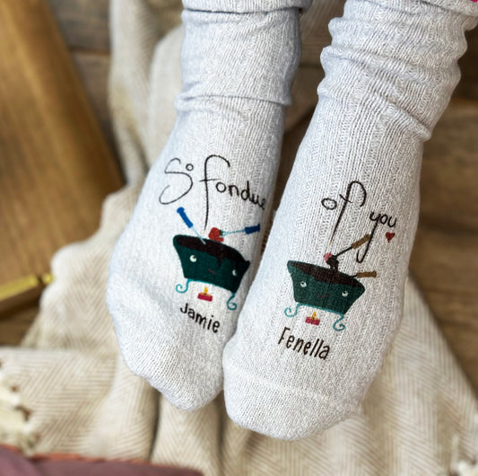 Personalised Fondue You Snug Socks