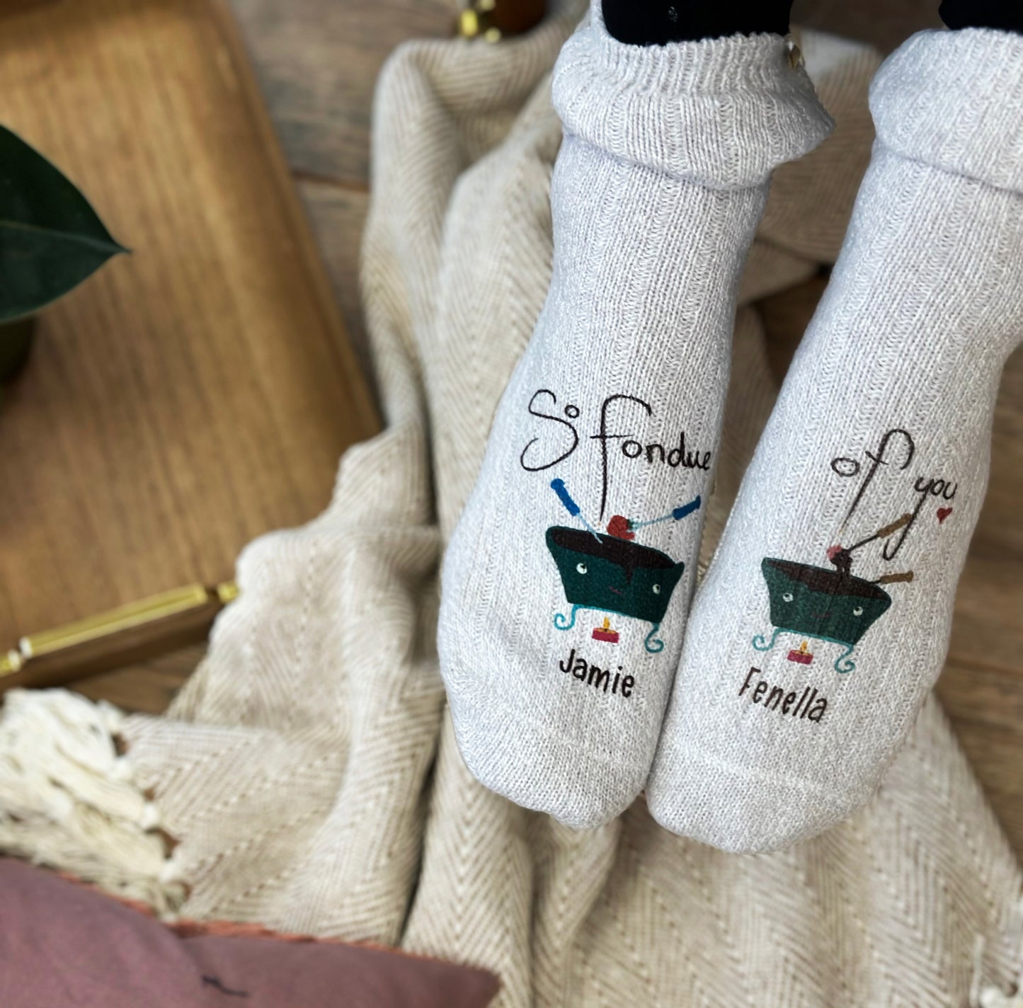 Personalised Fondue You Snug Socks