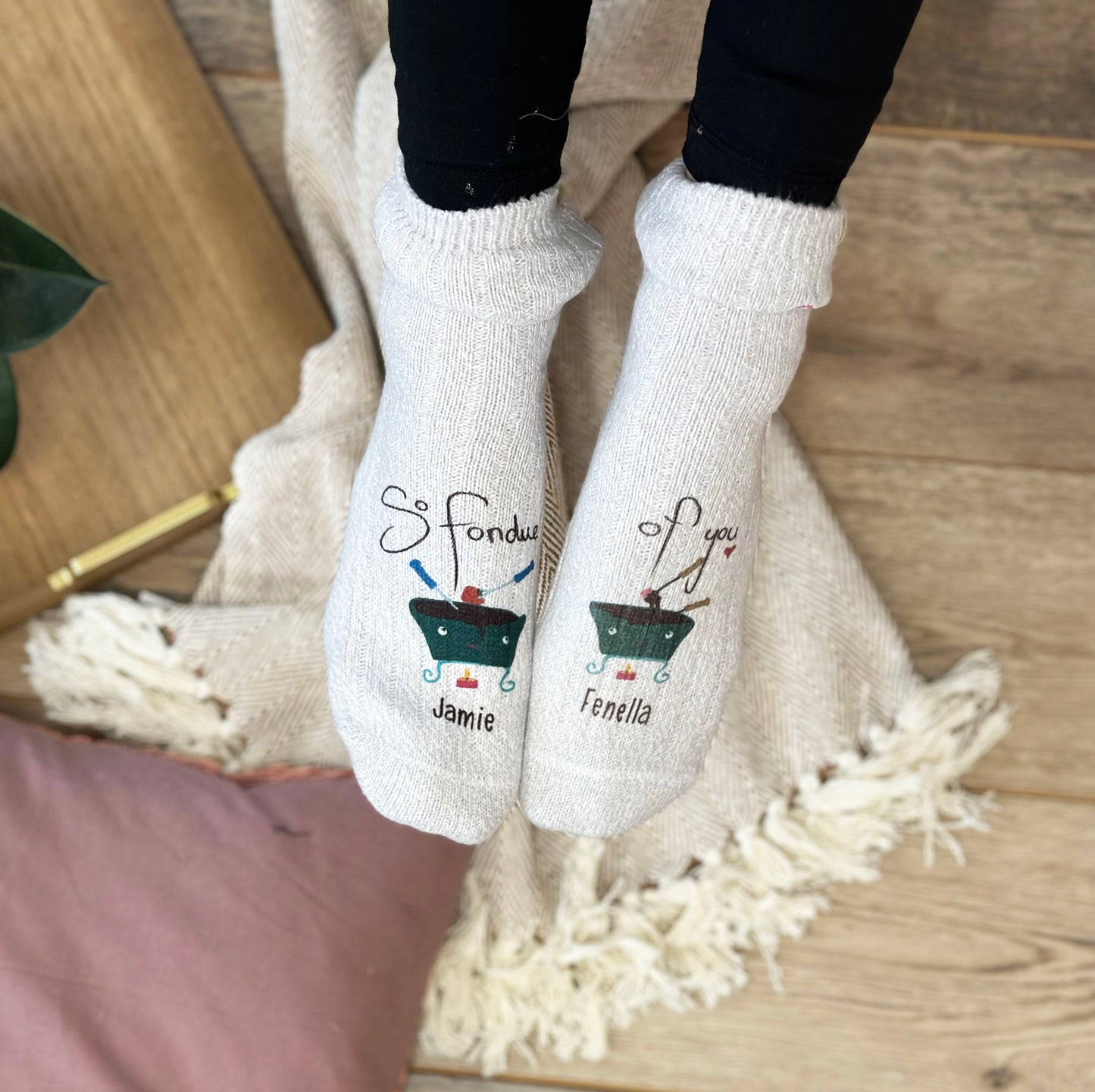 Personalised Fondue You Snug Socks