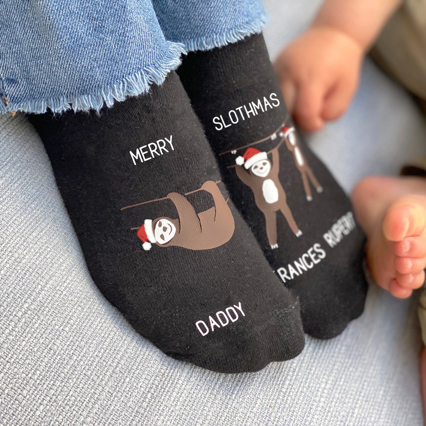 Personalised Christmas Sloth Socks