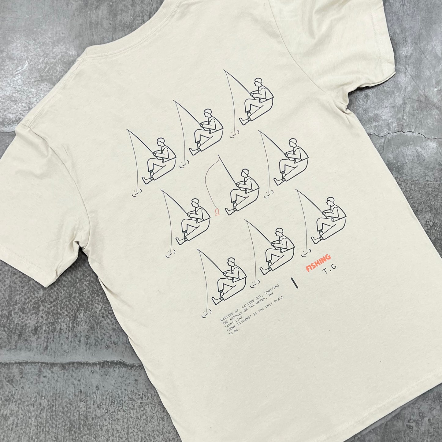 Personalised Fishing Illustrated T Shirt