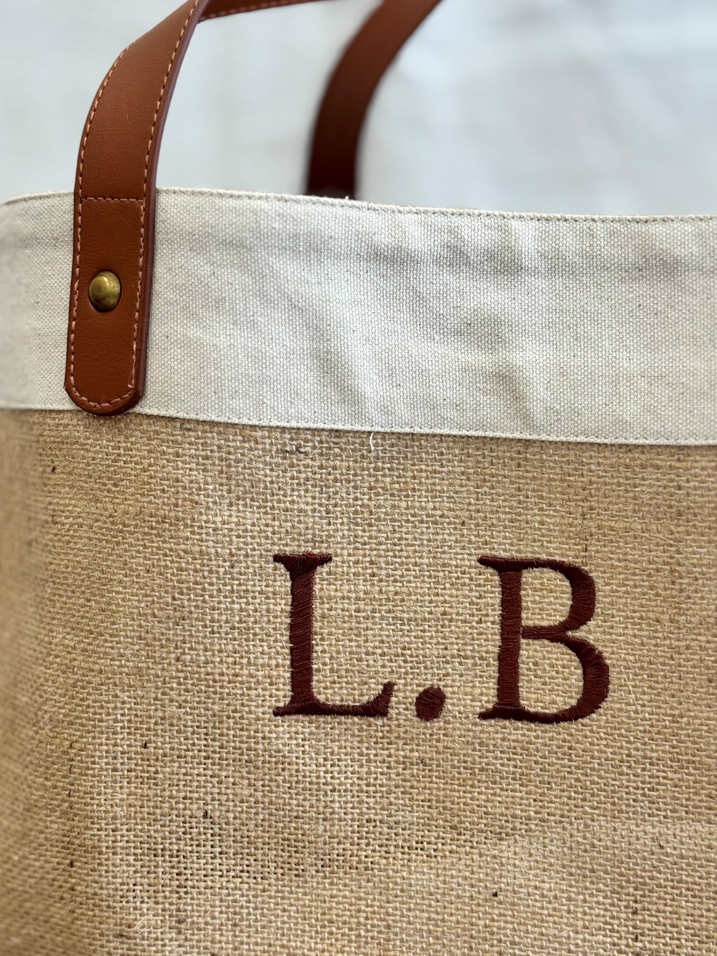 Personalised Natural Jute Tote Bag