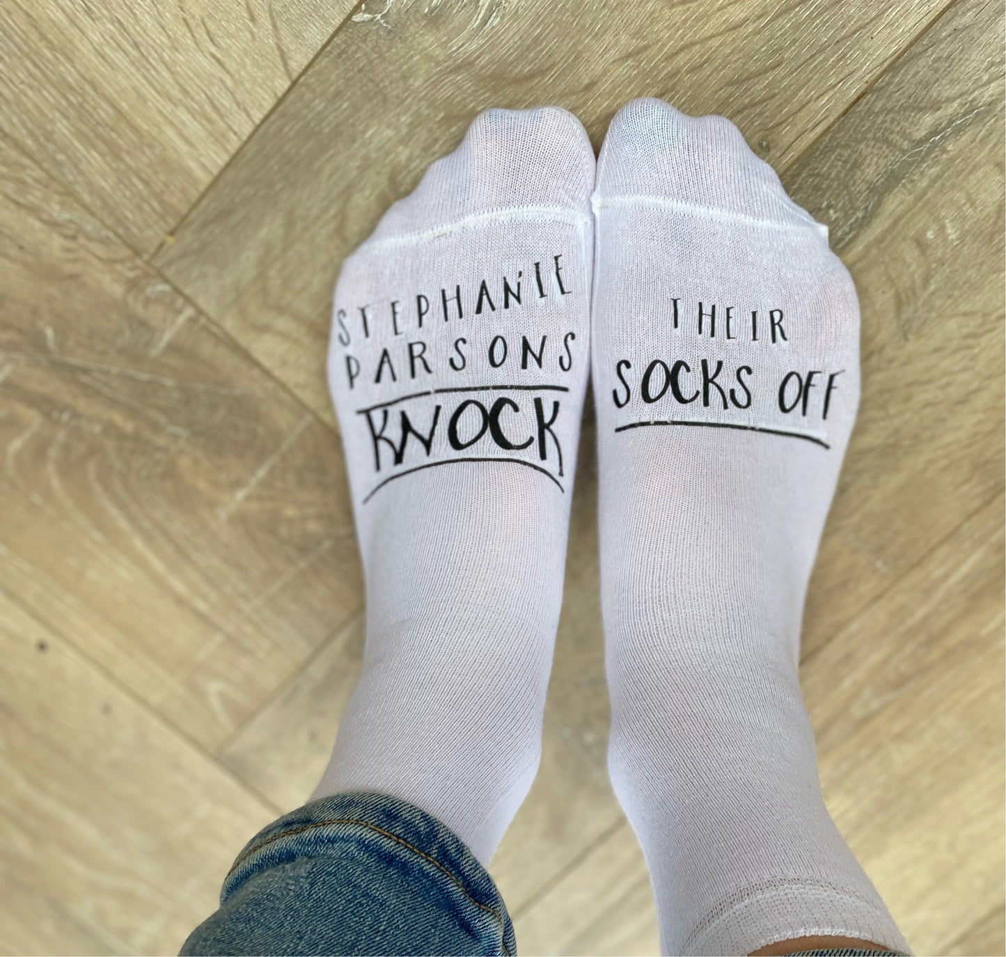 Knock their socks off positive Socks