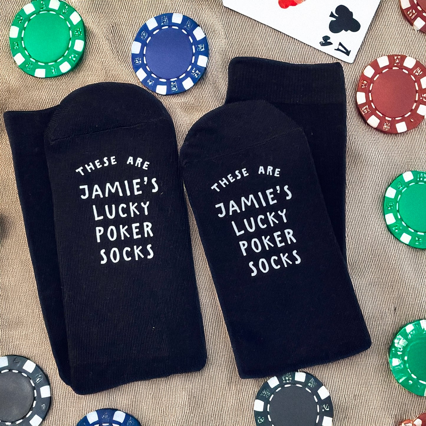Personalised Lucky Poker Socks