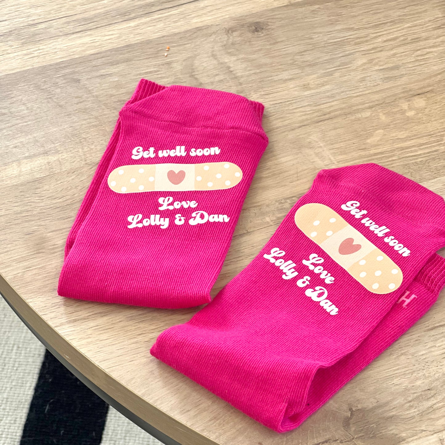 Personalised Get Well Soon Cosy Sock Gift
