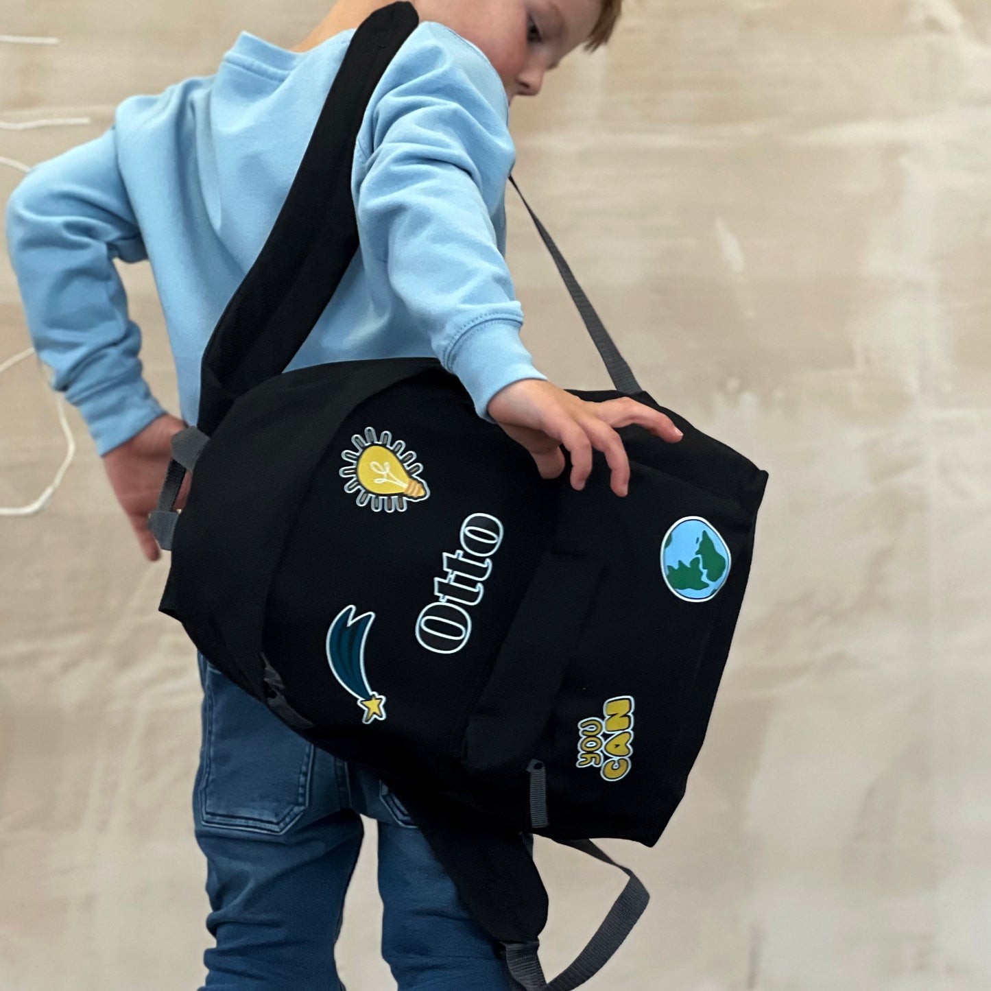 Personalised Sticker Style School Bag