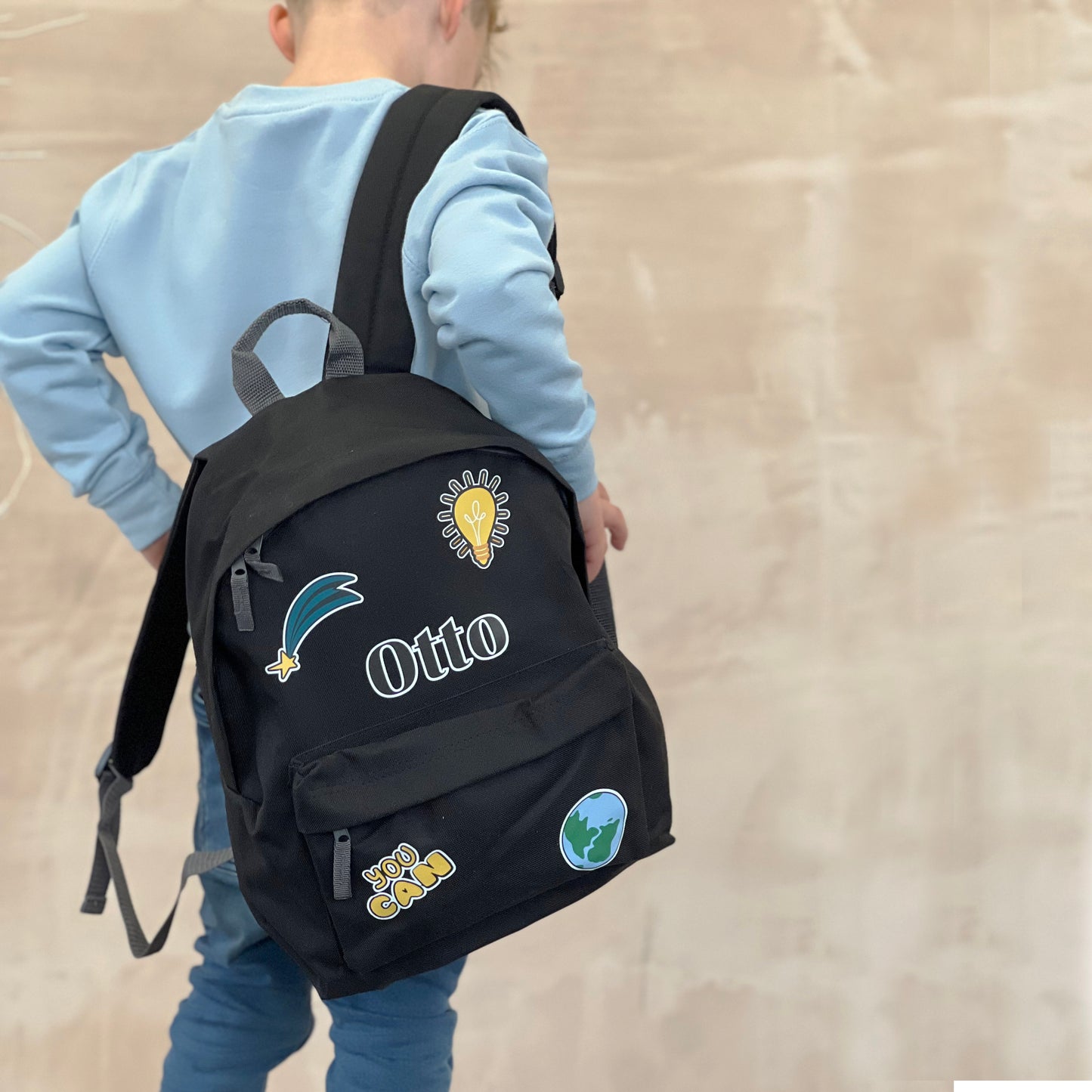 Personalised Sticker Style School Bag
