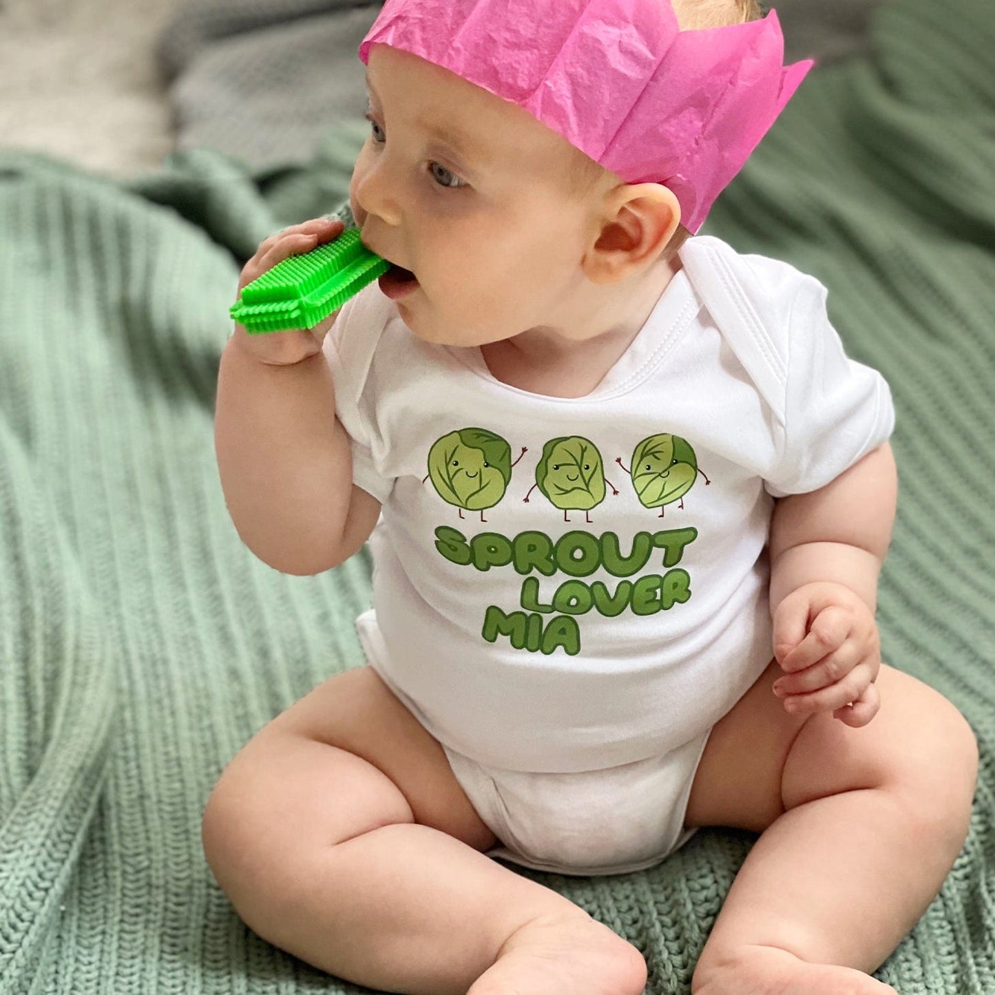 Sprout Lover Personalised Baby Grow
