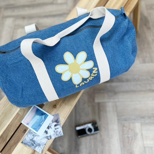 Floral Personalised Duffle Bag