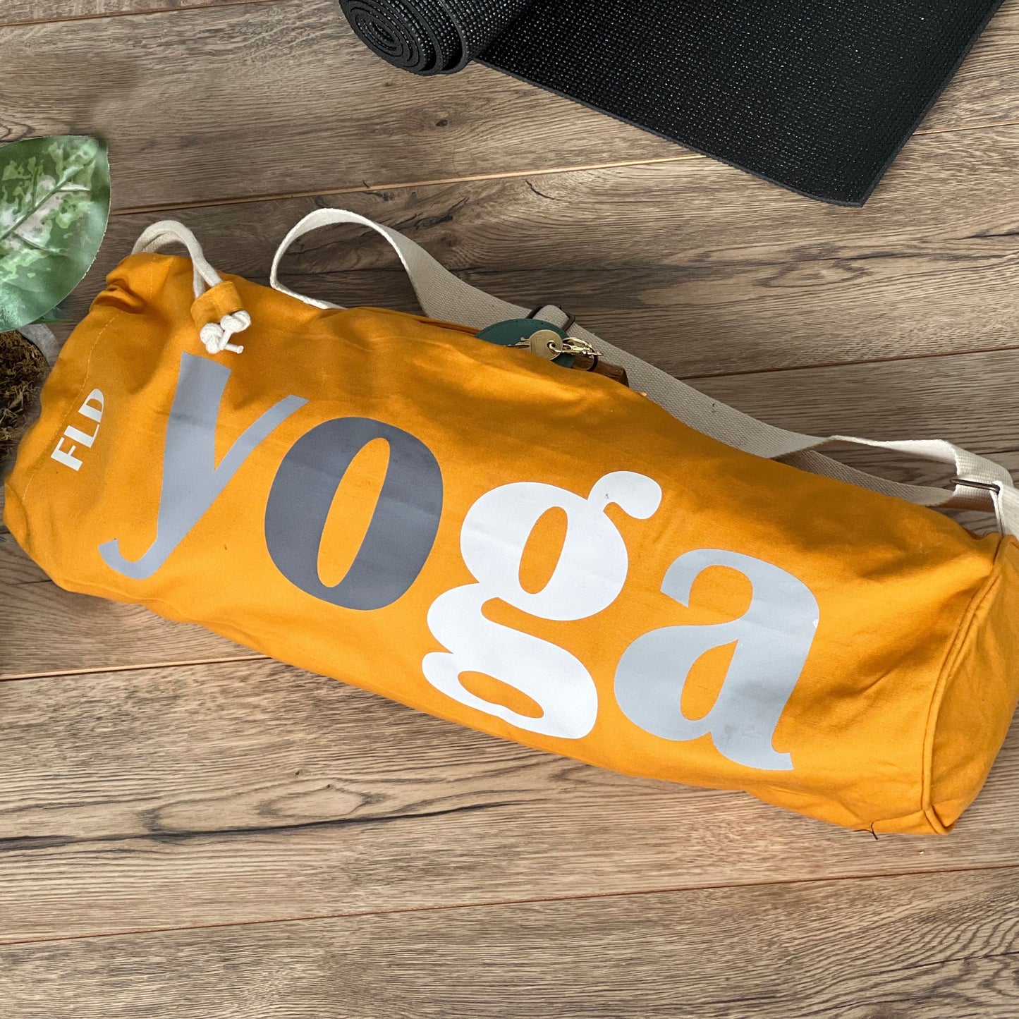 Personalised Organic Yoga Mat Bag
