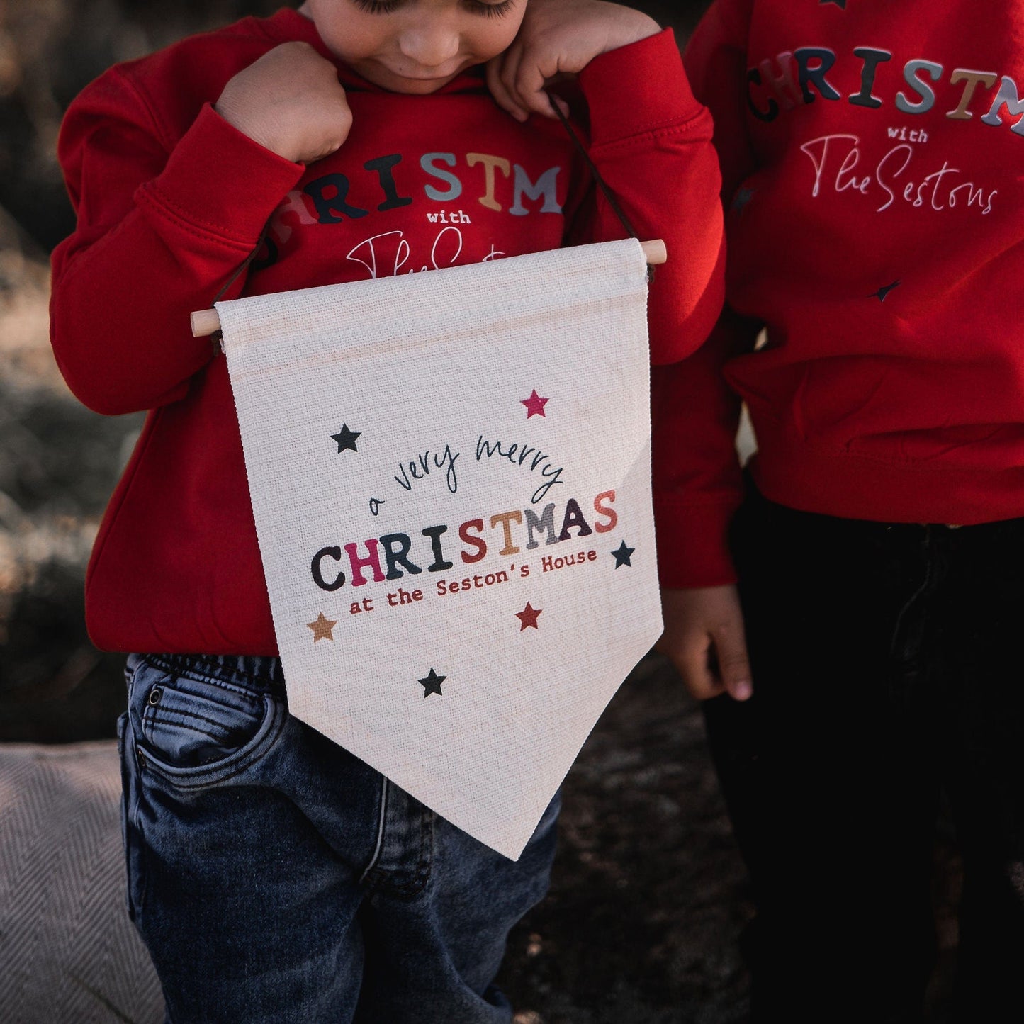 Colourful Christmas Personalised Banner