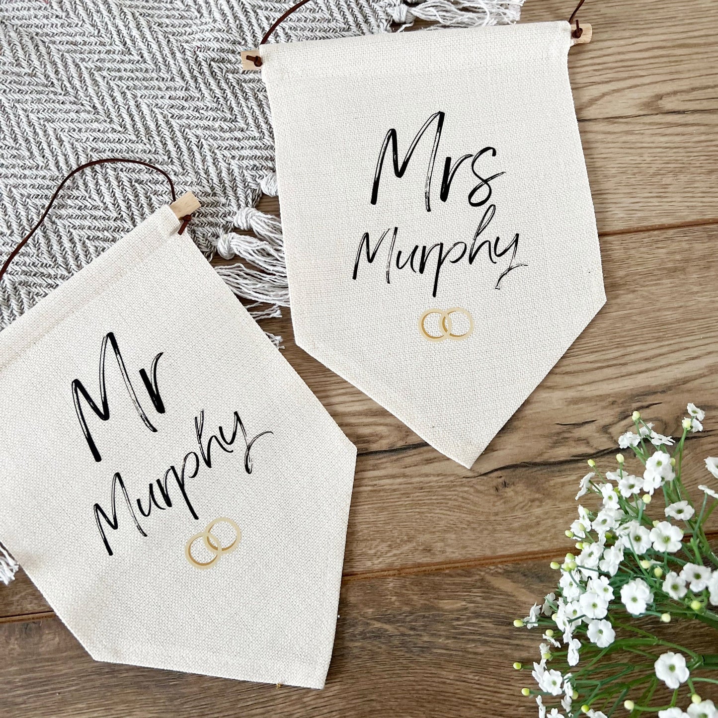 Wedding Chair Personalised Hanging Signs