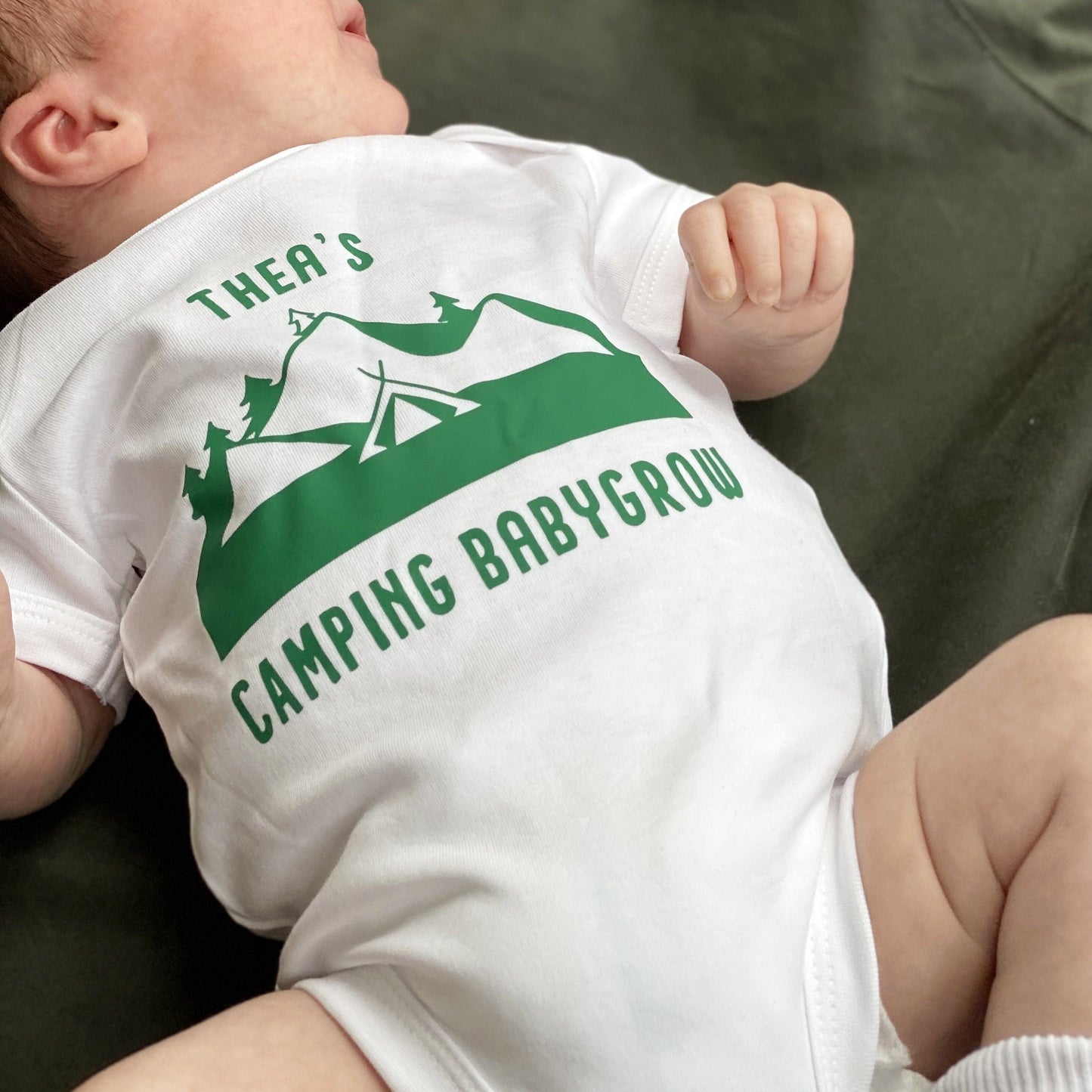 Personalised Camping Babygrow