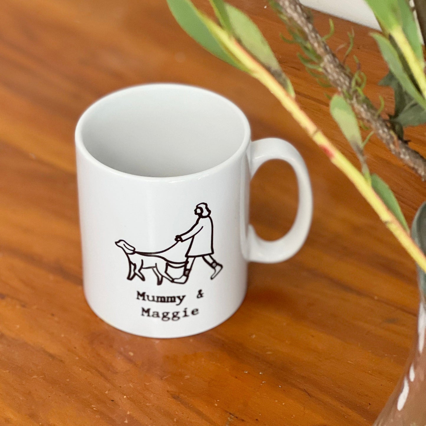 Dog And Owner Personalised Mug