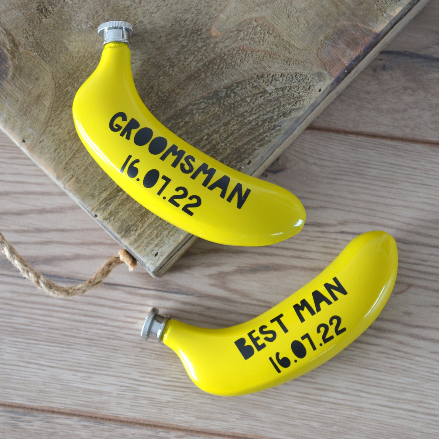 Personalised Fun Gift for Groomsman Banana Hip Flask