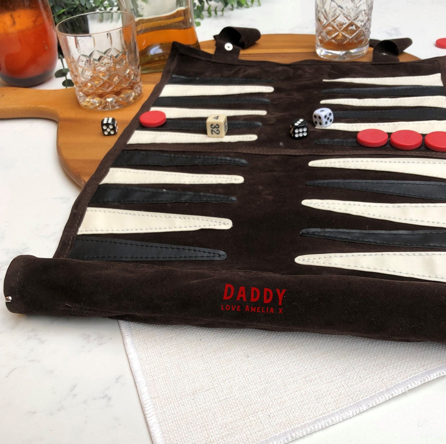 Personalised Couple's Backgammon Set, Games, - ALPHS 