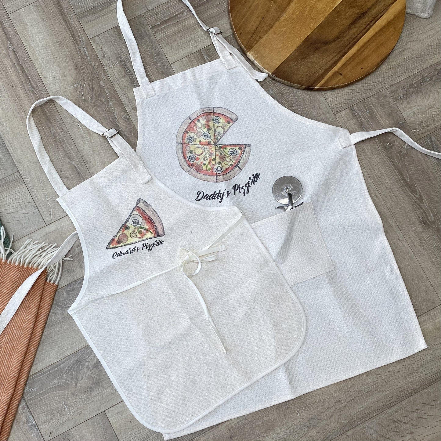 Daddy and Me Pizza Aprons