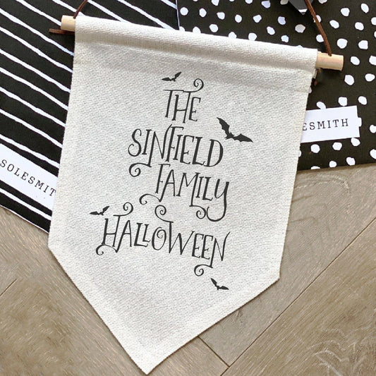 Family Name Halloween Personalised Banner