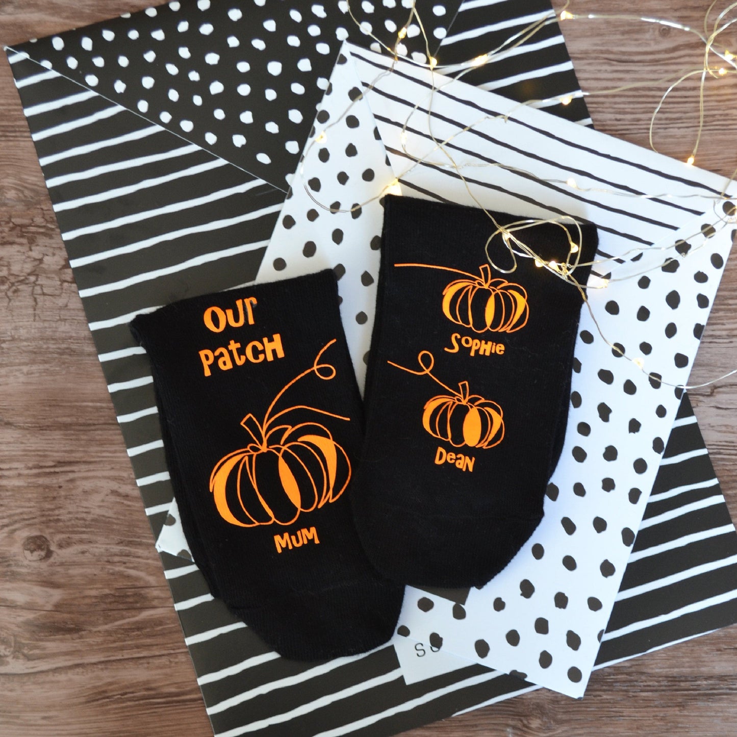 Personalised Family Pumpkin Patch Socks