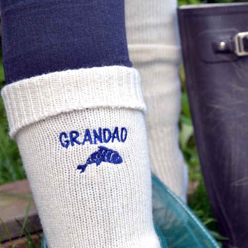 Personalised Embroidered Angling Fishing Socks