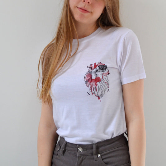 Graphic Bleeding Heart Personalised Halloween T-Shirt