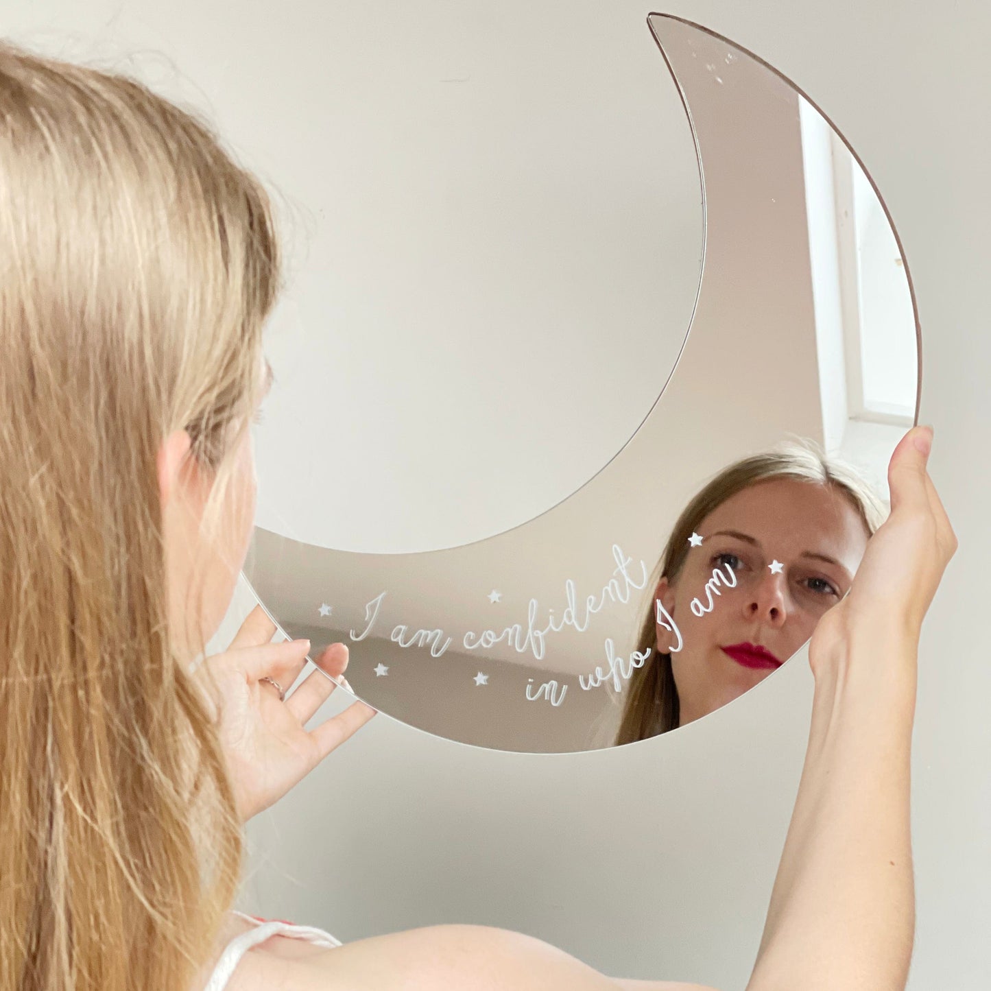 Personalised Affirmation Moon Mirror