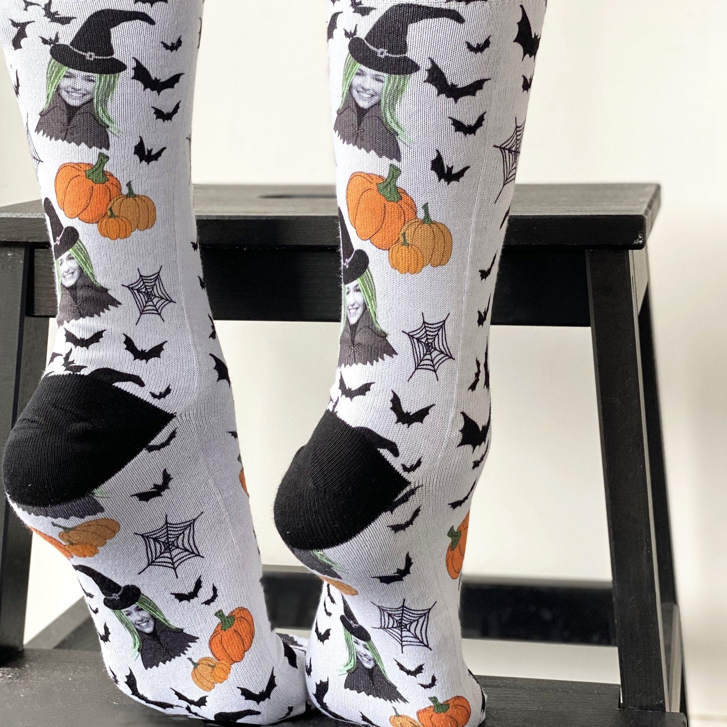 Halloween Witch Photo Socks
