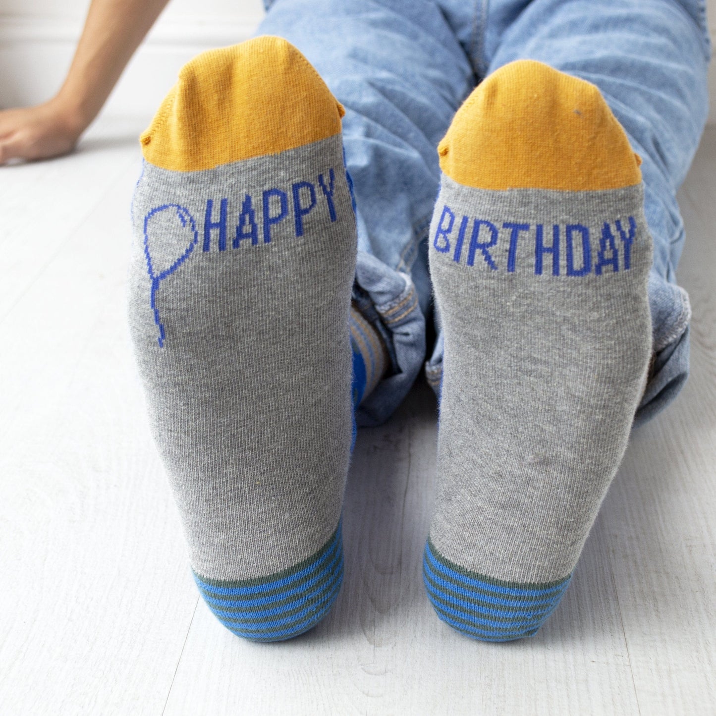 Men's Happy Birthday Patterned Slogan Socks, Socks, - ALPHS 