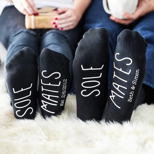 His And Hers Sole Mate Set Of Socks, Socks, - ALPHS 