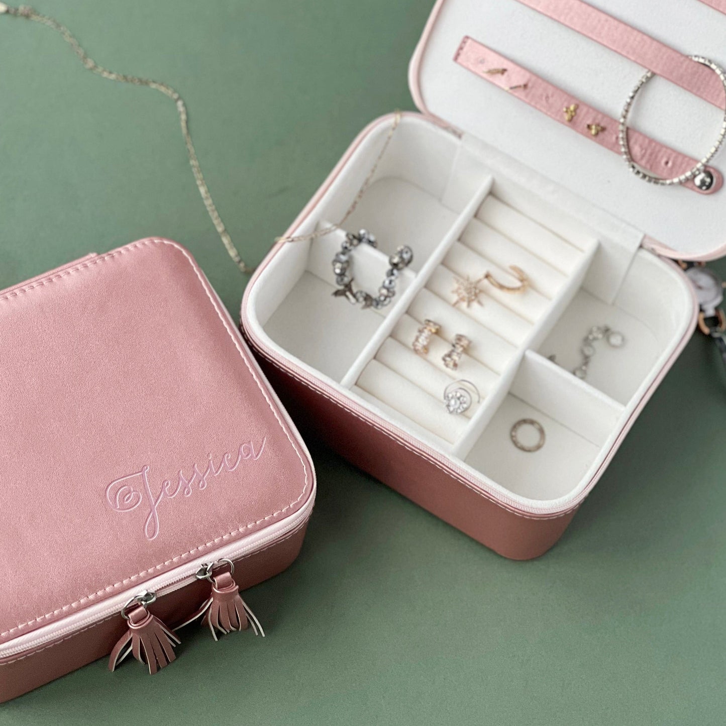 Rose Gold Personalised Jewellery Box