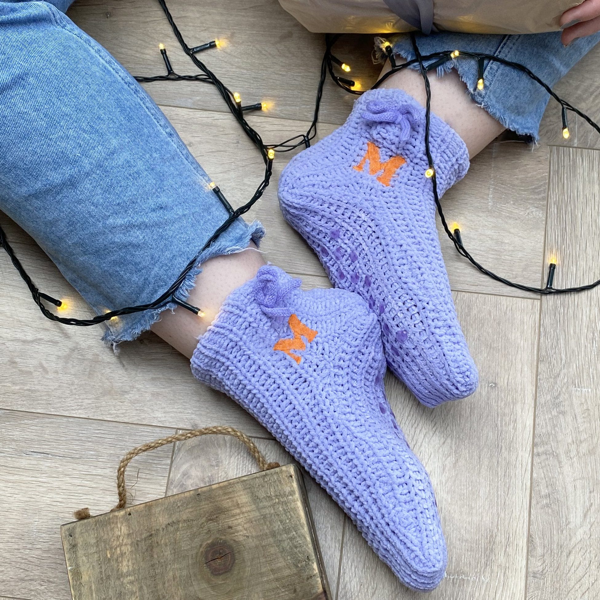 Knitted shop slipper socks