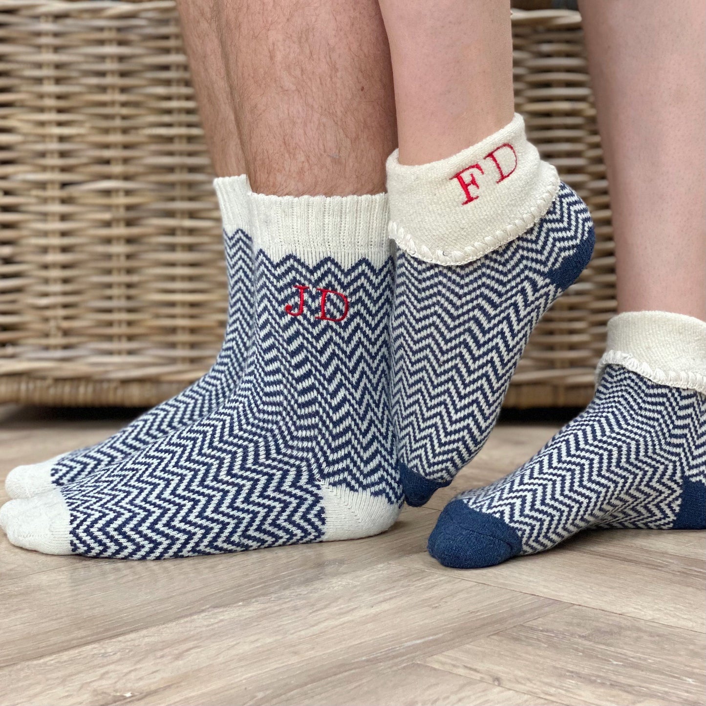 Personalised Embroidered Cosy Socks