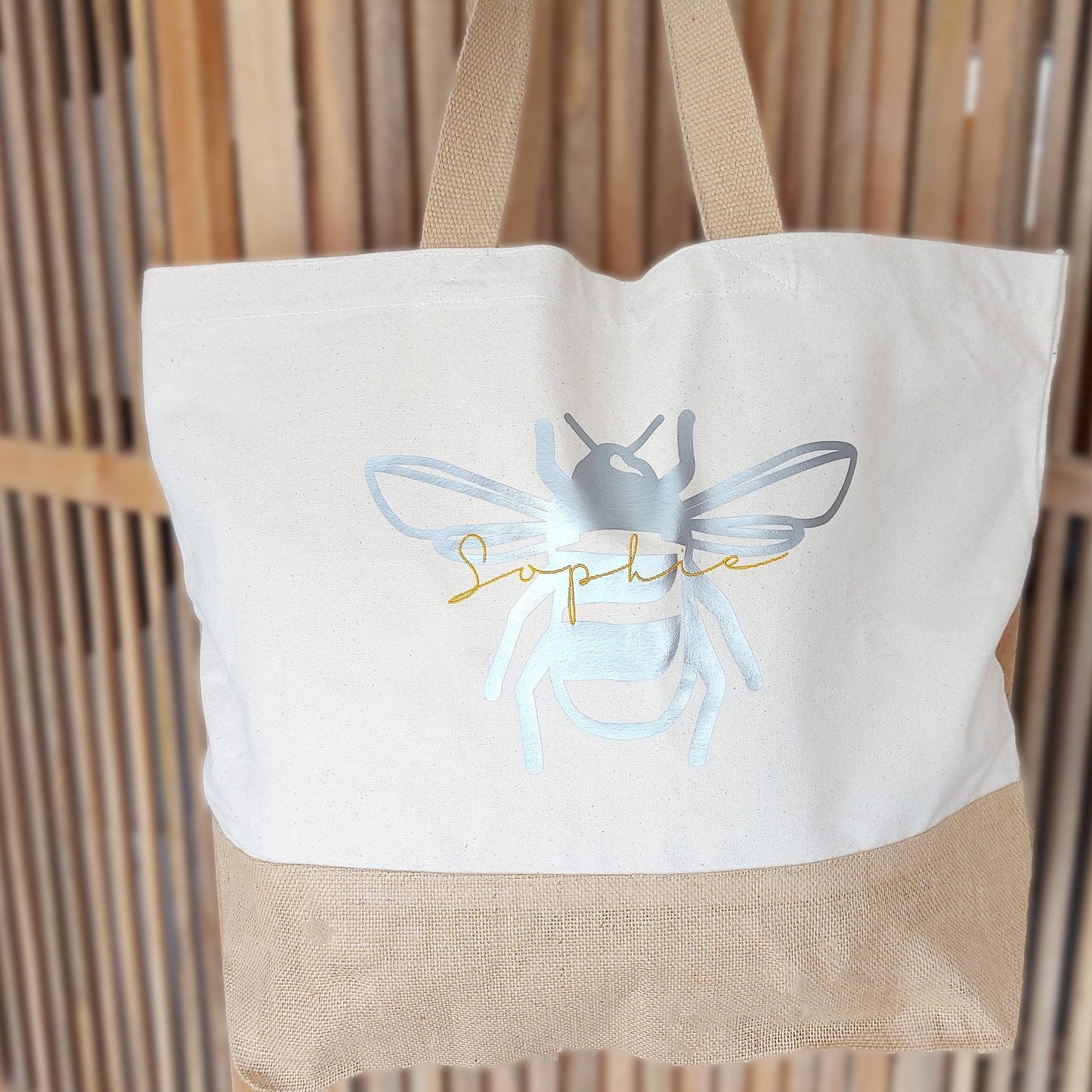 Personalised Name and Bee Bag