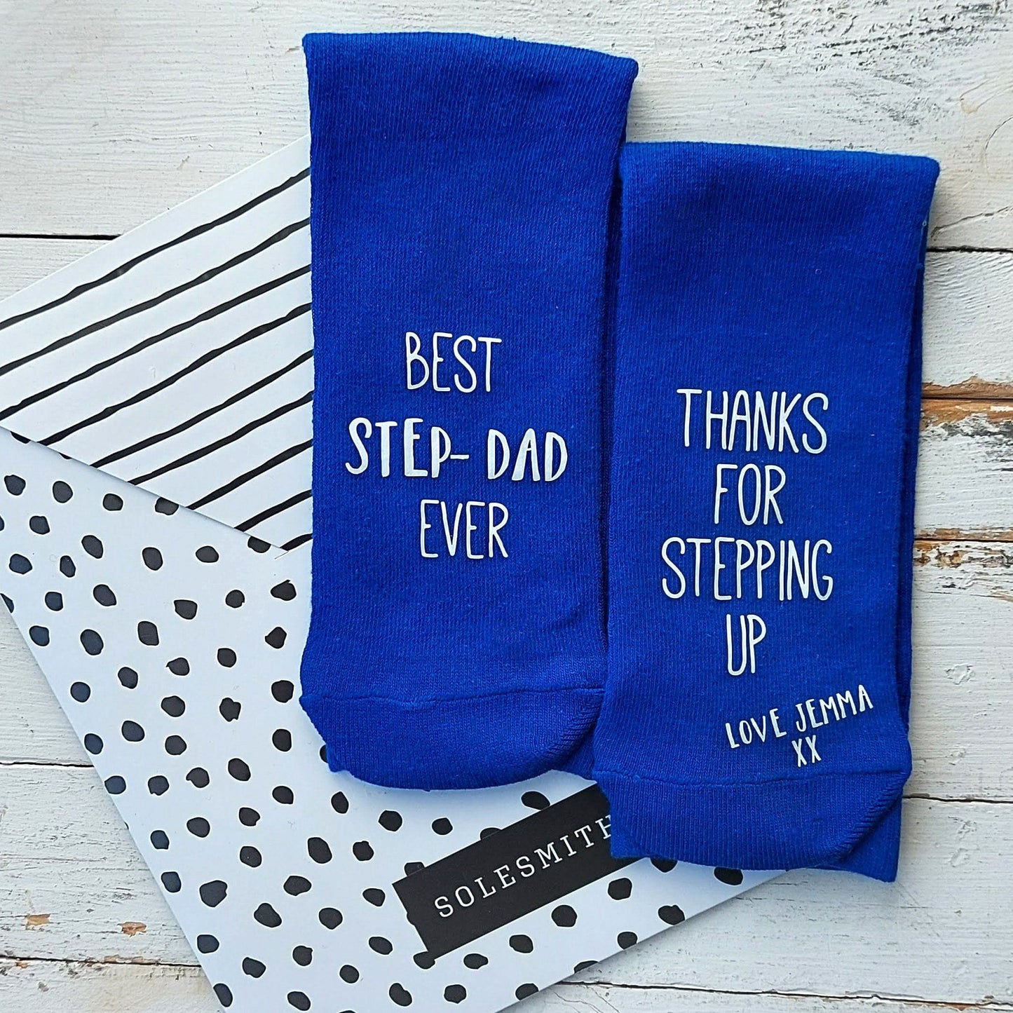 Personalised Step Dad Gift Socks
