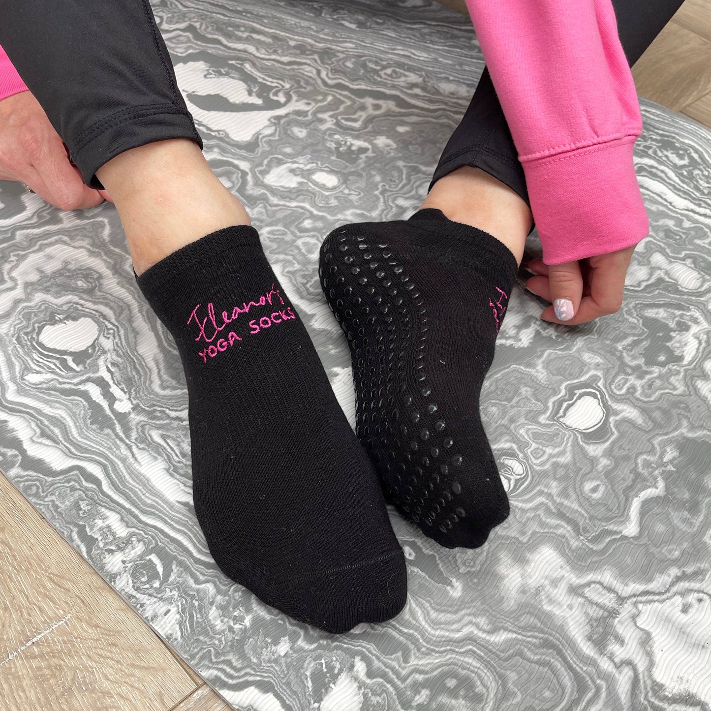 Embroidered Yoga Socks