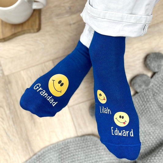 Emoji Face Daddy And Me Socks