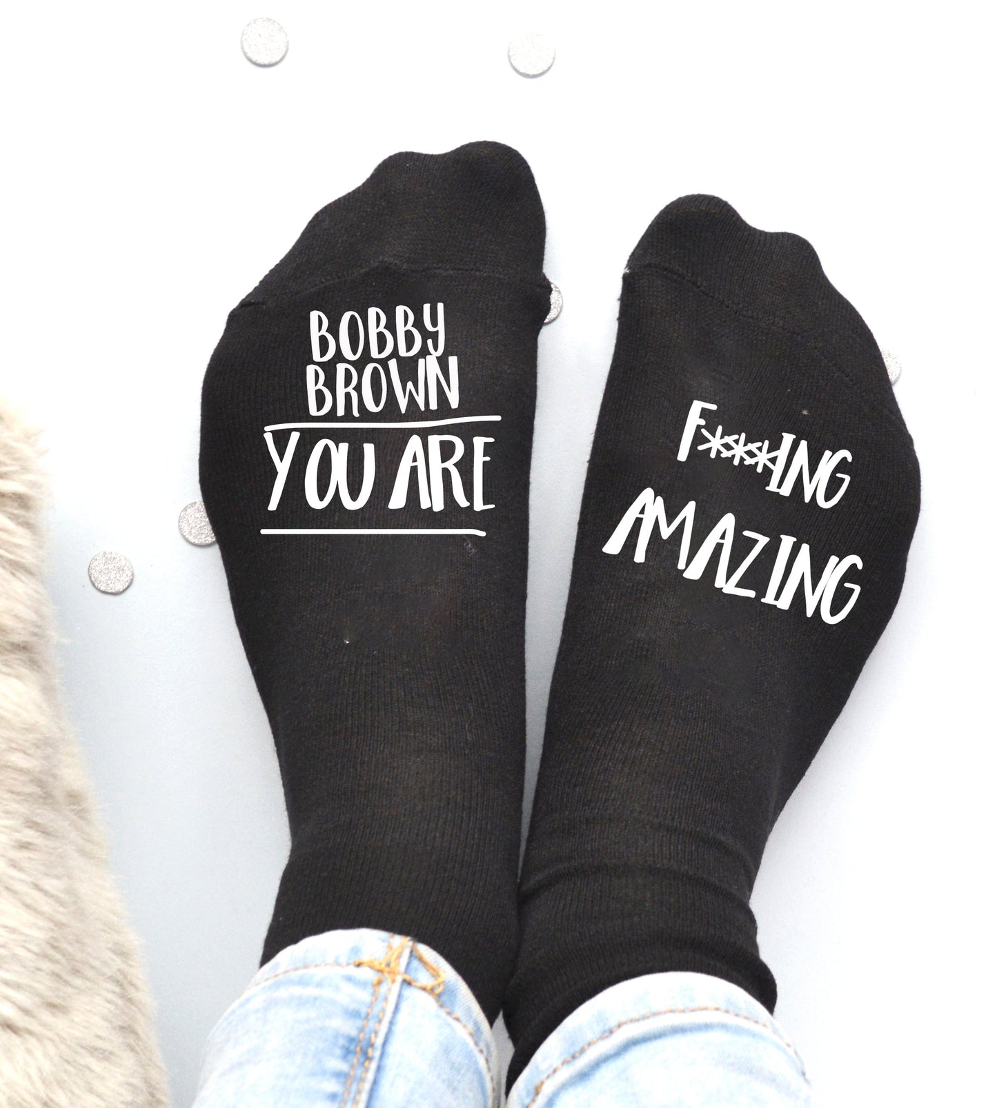 Personalised Positive Affirmation Sweary Socks