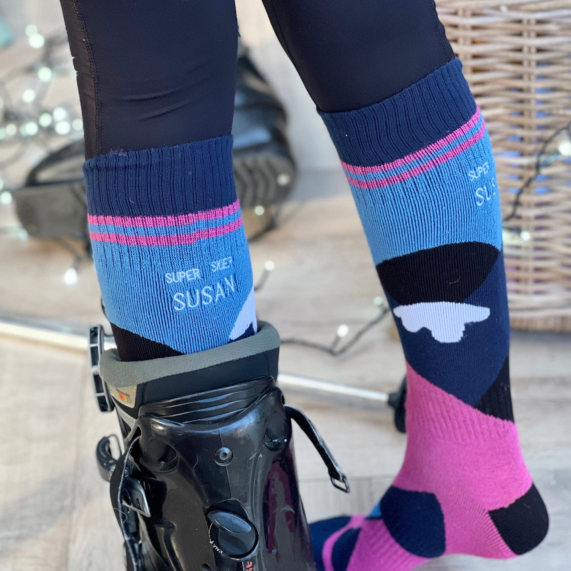 Super Skier Personalised Colourful Ski Socks – Solesmith