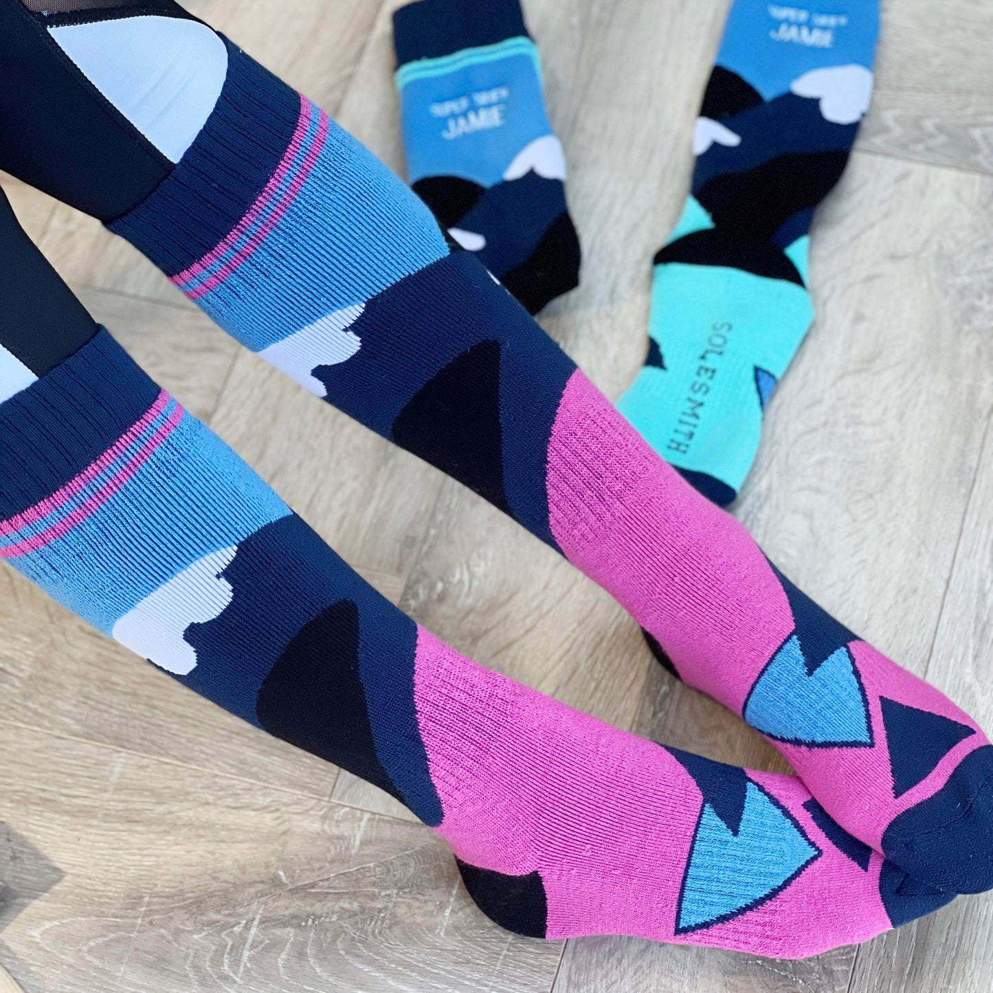 Super Skier Personalised Colourful Ski Socks