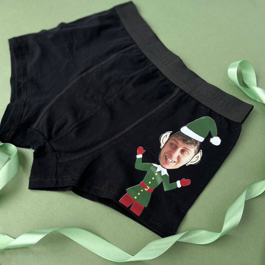 Elf Photo Upload Christmas Underwear