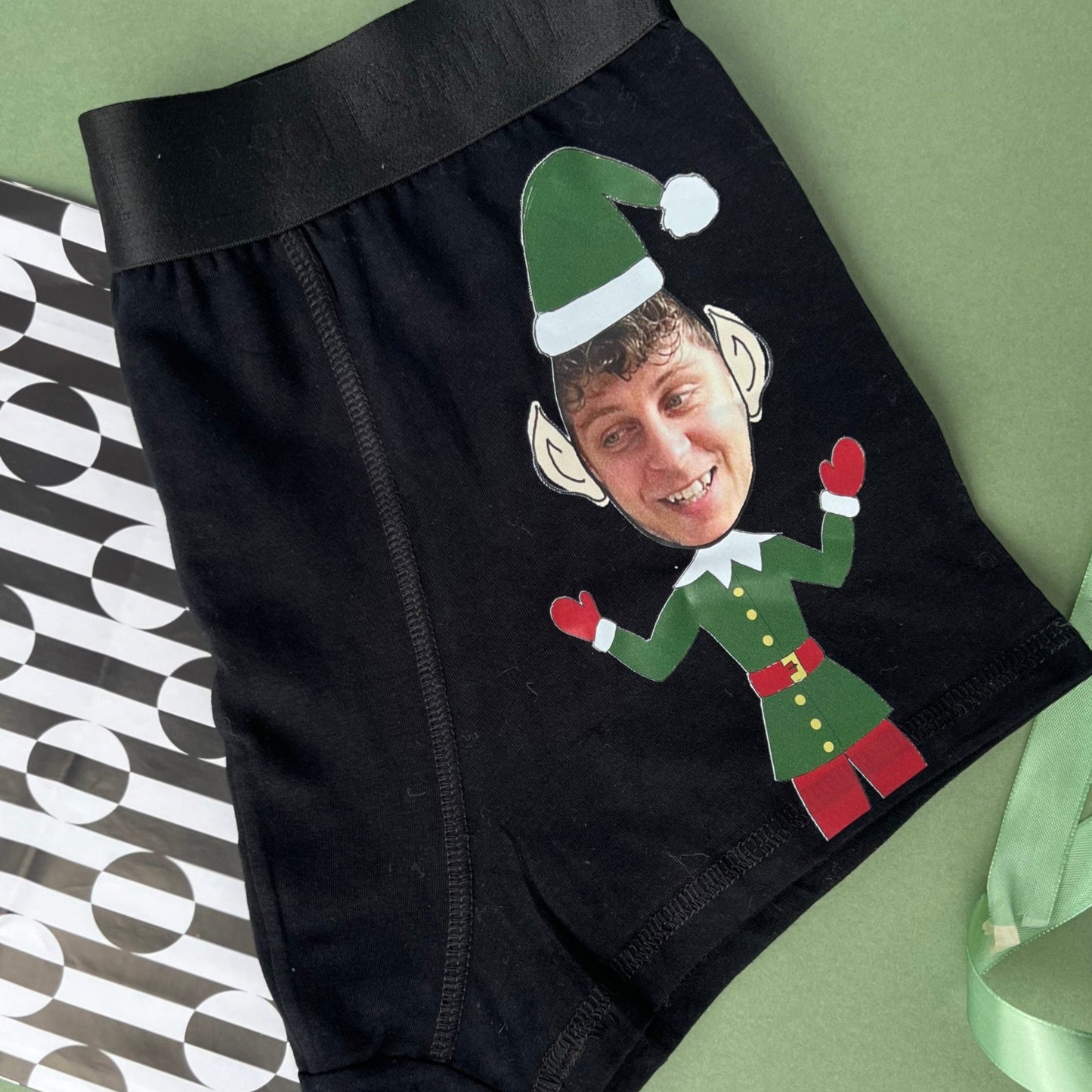 Elf Photo Upload Christmas Underwear