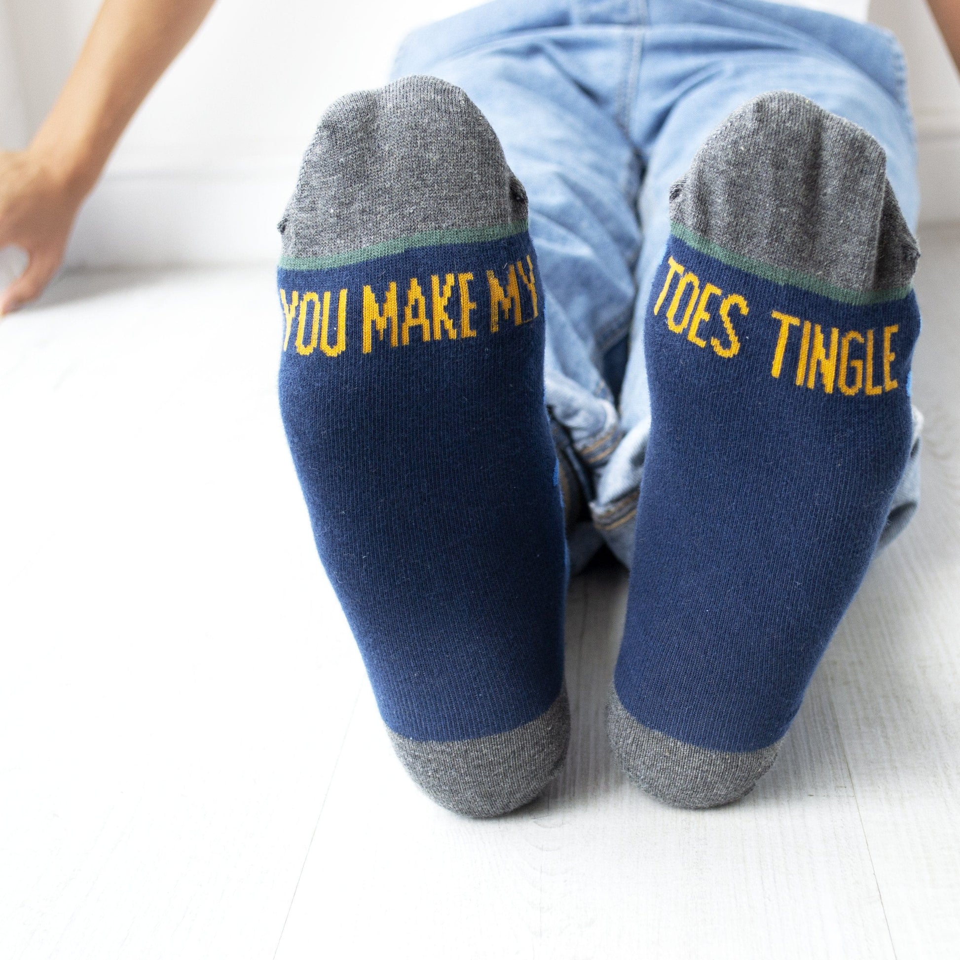 Men's You Make My Toes Tingle Slogan Socks, Socks, - ALPHS 